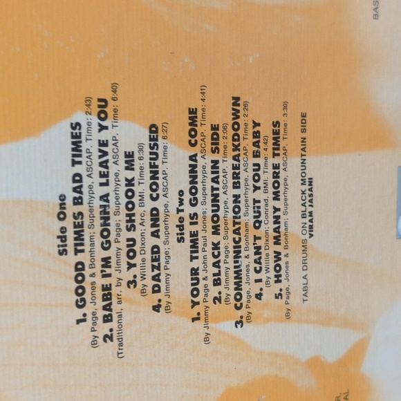 Led Zeppelin Authentic Vintage Vinyl Record's&Music Guitar Book - Picture 14 of 16